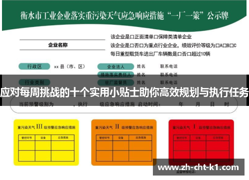 应对每周挑战的十个实用小贴士助你高效规划与执行任务